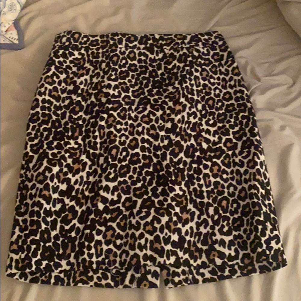 Cheetah J-Crew Pencil Skirt